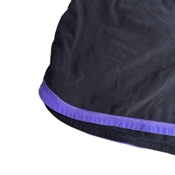 Lululemon Groovy Luxtreme Running Shorts Black And Purple Size 4 - Picture 5 of 11